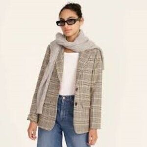 Jcrew Sommerset Glen Plaid Wool Blazer w/ pull-on Straight-leg pant